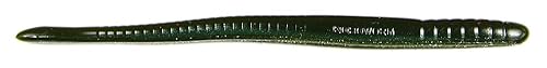 Roboworm Fat Straight Tail Worm Bait (Green Neon Pumpkin, 6-Inch)