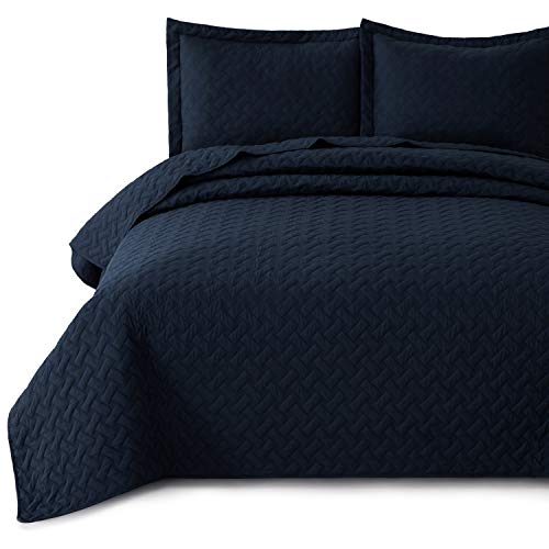 Bedsure King Size Quilt Set Lightweight Summer Quilt King Navy Bedspreads King Size Bedding
