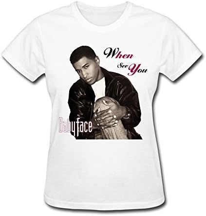 XiangXiangli Girl Babyface O-Neck Tees M White