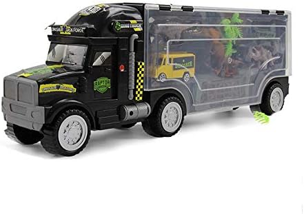 KKCF Toy Car Model Transporter Truck Carry Case Including Dinosaur Toys And Accessories