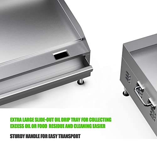 TOPKITCH Commercial Electric Griddle, 24" 3500W 240V Electric