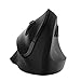 VicTsing Vertical Mouse, 2.4G Wireless Ergonomic Mouse, 6 Buttons with 3 Adjustable DPI Levels (800/1200/1600), Hand-Feeling for Laptop, Mac, Computer- Black