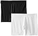 Playground Pals Girls' Big Slim 2 Pack Shorts, Black/White, X-Small