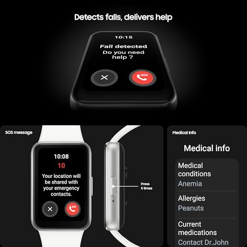 Samsung Galaxy Fit3, 1.6" AMOLED Display, 13 Days Battery Charge, Sleep Monitoring, Fall Detection - Silver (CAD Version & Warranty)