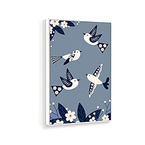 Framed Canvas Wall Art for Living Room, Bedroom Chinese Ink Birds and Flowers Canvas Prints for Home Decoration Ready to Hanging - 16x24 inches
