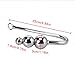 Beauty7 Premium Stainless Steel Anal Hook Bondage Hook with 1.2″ Triple Ball End for BDSM Rope Anus Butt Plug Hook Unisex Fetish Game Sex Toythumb 2