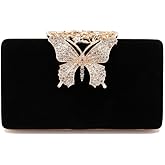 Butterfly Evening Clutch for Women Shiny Evening Bag Purses Gorgeous Handbags for Feast Party Wedding