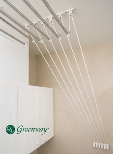 Stainless Steel Laundry Lift 3 Bar Ceiling Mounted Clothes Dryer