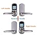 EZlock ELC01-V2.0 Electronic Backlit Keypad Keyless Entry Door Lever Lock, Unlock with Code, Card, Physical Keys, Auto-Lock, Passage Mode, Voice Operating System, Left-Handed