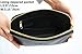 Leather Makeup Bag,Medium Litchi Pattern Cosmetic Bag Pouch Purse Handbag Organizer with Zipper,Toiletry/Travel Bag for Brushes Jewelry Accessories Collection for Women（Black）