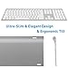 Macally RF Wireless Computer Keyboard (Full-Size) with Compact 2.4GHz Dongle USB Receiver for Apple MacBook Pro, Air Laptops or iMac, Mac Mini Desktops - Plug and Play (Ultra-Slim)