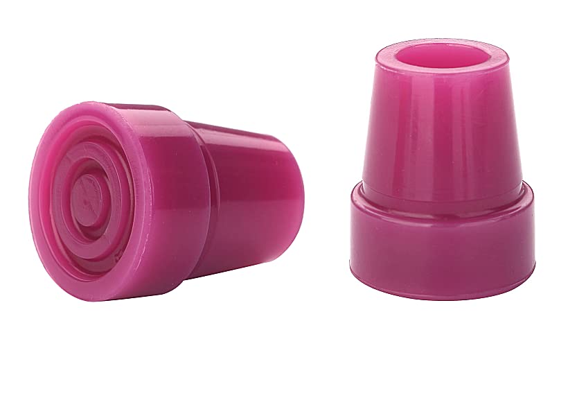 2Pcs: 19mm 3/4" Replacement Rubber Ferrules, Tips or Feet for Walking Sticks & Canes - Purple - by Lifeswonderful