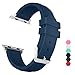 Sxciw Apple Watch Band, Silicone Stitching Replacement Sports Strap for iWatch
