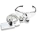 Zinnor 3.5x420mm Dental Surgical Medical Binocular Loupes Optical Glass Loupe + LED Head Light Lamp - USA Shipping (Silver)