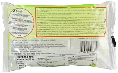 2 Miracle+Noodle+Shirataki+Fettuccini+7+Ounce