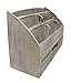 Executive Office Solutions Vintage Rustic Wooden Office Desk Organizer & Mail Rack for Desktop, Tabletop, or Counter - Distressed Torched Wood-Store Supplies, Desk Accessories, Mail – Barnwood (WO3B)