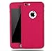 iPhone 7 Plus 5.5 Inch Full Body Hard Case-Auroralove Rose Red 360 Degree Full Protective Slim Sleek Front Back Case for iPhone 7 Plus 5.5 Inch with Tempered Glass Screen Protector
