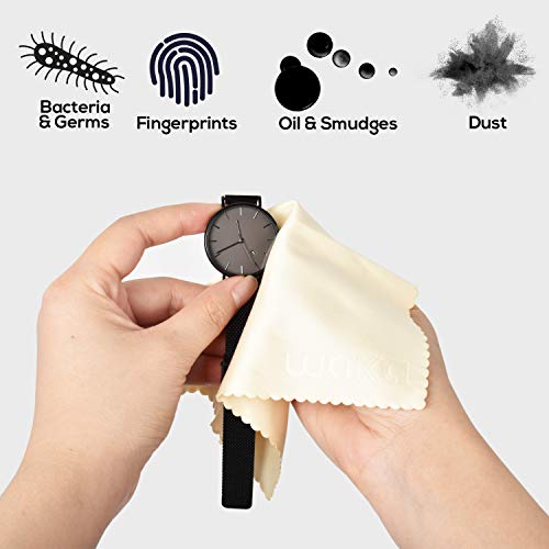 waka 10 Pack Upgraded Microfiber Cleaning Cloth, 6x7 Lint Free Cloth