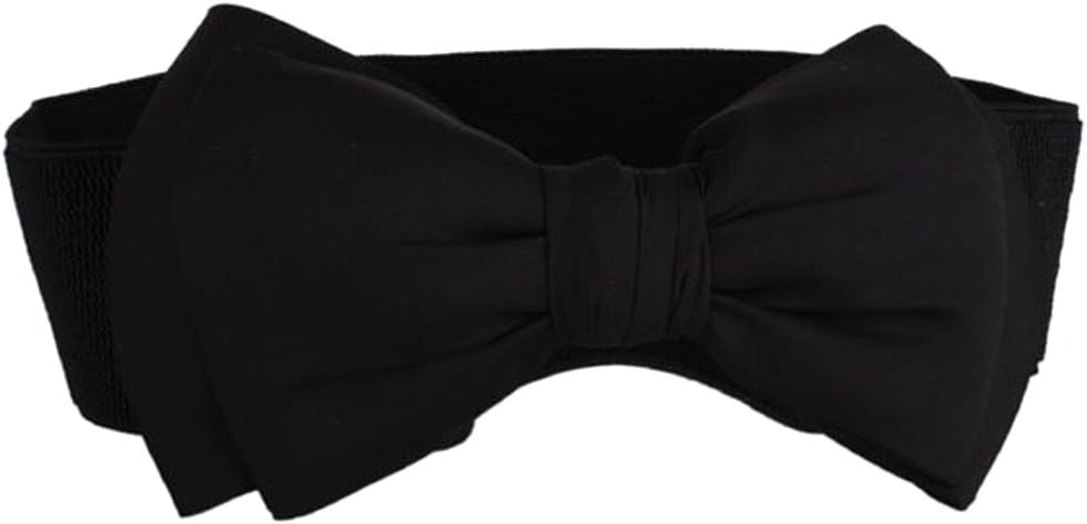 SportsWell Women's Fashionable Bowknot Wide Belt Girls Lady Stretch Cinch