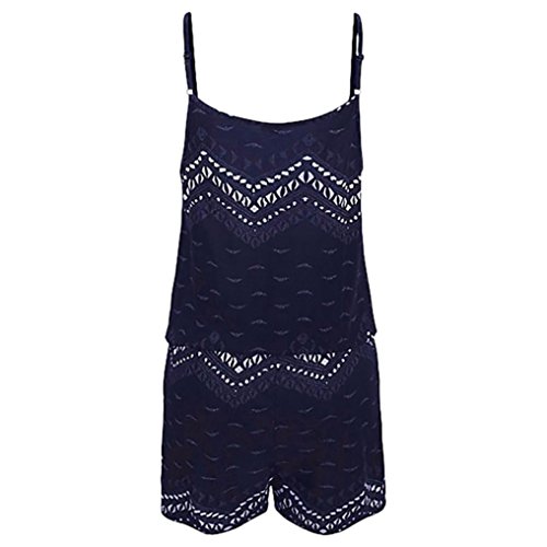 Boomboom Women Jumpsuits, Women Casual Summer Floral Jumpsuit Romper (2XL, A)