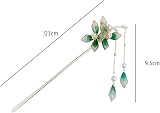 VNEWSCHI Women's Chinese Hair Stick Tassel Pearl Flower Retro Chopsticks Pin view 7
