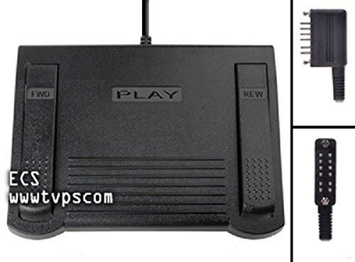 Sony Transcriber FS-75 Foot Pedal - FP-57 - Foot Control for Sony BM75, BM80, BM840, BM850, BM77, BM88, BM89, BM880, BM890, BM87, BI85, BM147, BM246.