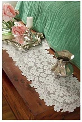 Heritage Lace Dogwood Table Runner, 14 by 53-Inch, White Lace, 134.62 x 35.56 x 0.32 cm, 134.62 x 35.56 x 0.3175 cm - Image 3