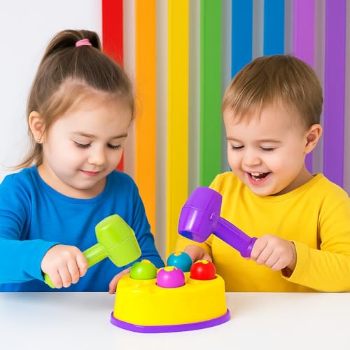 Brinquedo Educativo Para Bebe Ratta Tuff Bate Bate Martelinho Didatico Brinquedo Criança 1 ano de Idade