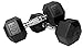 Gymenist Set of 2 Hex Rubber Dumbbell with Metal Handles, Pair of 2 Heavy Dumbbell Choose Weight