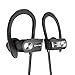 Bluetooth Headphones, New Trent Bluetooth 4.1 Sport HD Stereo Headset In-ear Earbuds Earphones with Flexible Ear Hooks (Black + Silver)