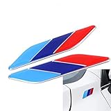 Dsycar 2Pcs/Pair 3D Tricolor Flag Emblem Badge for ALL Models BMW E30 E36 E46 E34 E39 E60 E65 E38 X3 X5 X6 3 4 5 6 7 8