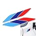 DSYCAR 2Pcs/Pair 3D Tricolor Flag Emblem Badge for ALL Models BMW E30 E36 E46 E34 E39 E60 E65 E38 X3 X5 X6 3 4 5 6 7 8