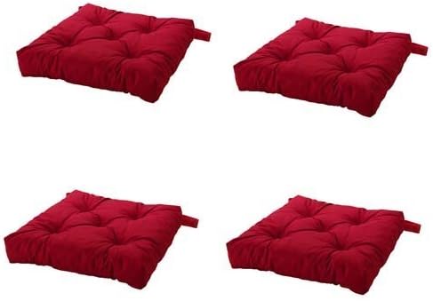 Ikea Malinda Chair Cushion, Chair Pad, Red Set of 4