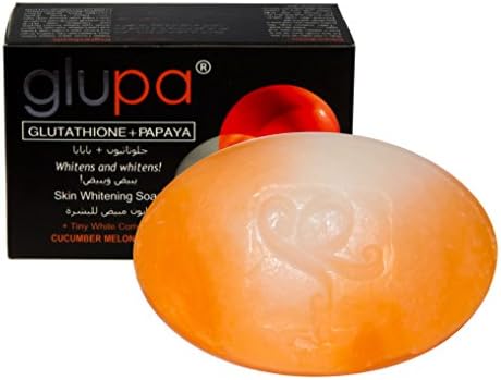Glupa Glutathione Lightening Soap with Grape Seed Extract & Papaya – More Vitamins C and E, ARBUTINA, Large Bar 135 g