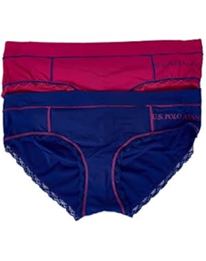 Women's 2 Pack Lace Trim Boyshort Panties Set