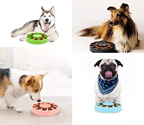 KASBAH Slow Feeder Dog Bowl for Large Dogs, Non Slip Puzzle Bowl- Anti-Gulping Dog Food Bowl Non Toxic Bloat Stop Large Dog Bowl, Black