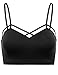 Fifth Parallel Threads FPT Womens Sleeveless Bustier Crop Top Black