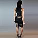 Franterd Women Mini Dress, Bodycon High Neck Bandage Party Hollow Out Short Dress (S) Black