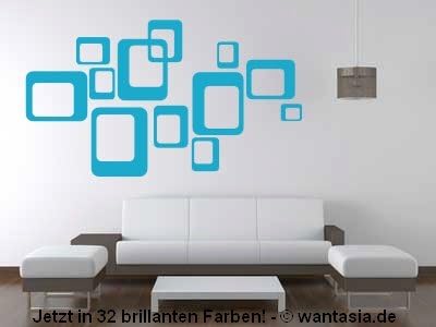 Mini Wandtattoo Siebziger Retro Vierecke Ecken Kastchen Furs Wohnzimmer Flur 29x16 Cm Schwarz 600141 Wandaufkleber Wandtatoos Sticker Aufkleber Fur Die Wand Fensterbild Amazon De Kuche Haushalt