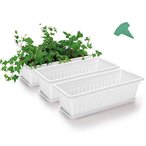 Compare Price rectangular plastic plant pots on