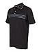adidas A124 Men's Golf Puremotion Three Stripe Chest Polo Black/Lead Large