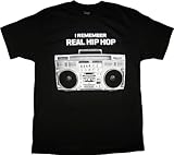 ISB Products Ill Street Blues I Remember Real Hip Hop with Boombox Radio T-Shirt - Large - Black