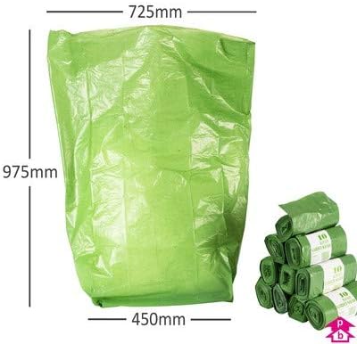 1000 x Dustbin Bag (Garden) (18x29" Wide x 39" Long x 160g) [BDBROLL7]