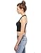 Made by Emma Basic Solid Sleeveless Crop Tank Top Black M