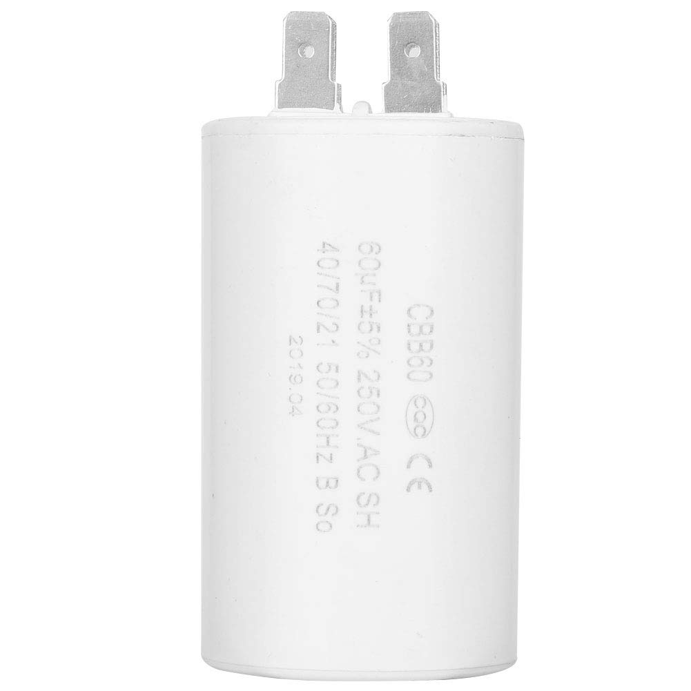 Sharainn CBB60 Motor Pump Run Capacitor 250VAC 60uf 50/60Hz Cylinder Shaped