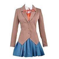 Expeke Women Sayori Yuri Natsuki Monika Uniform Cosplay Costume (Women XS, Style 1)
