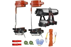 REAENG Tree Climbing Kit for Tree Work, Tree Climbing Gear and Equipment, Tree Climbing Spikes, Arborist Climbing Spurs