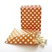 Orange Goodie Bags, Halloween Candy Treat Bags, Mini Favor Bags, Kids Party Bags, 75 Pack - Orange Striped, Polka Dot & Chevron Bags