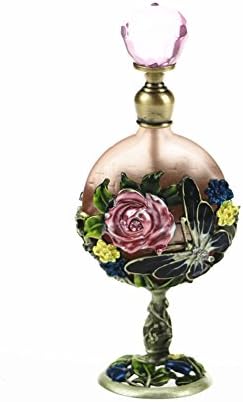 Like A Song Butterfly Rose Refillable Empty Crystal Perfume Bottle Handmade Home Decor Lady Wedding Gift