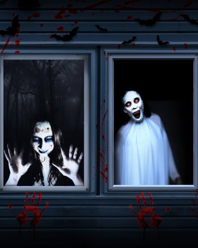 YUSPENYE Halloween Window Cover Decor